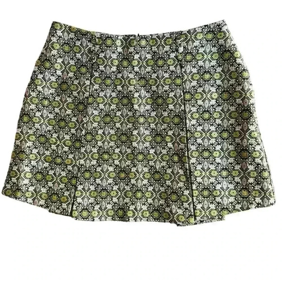 NWT Modcloth Good as Gold Tapestry Lined Pleated A Line Short Skirt Size 16 - Picture 4 of 13